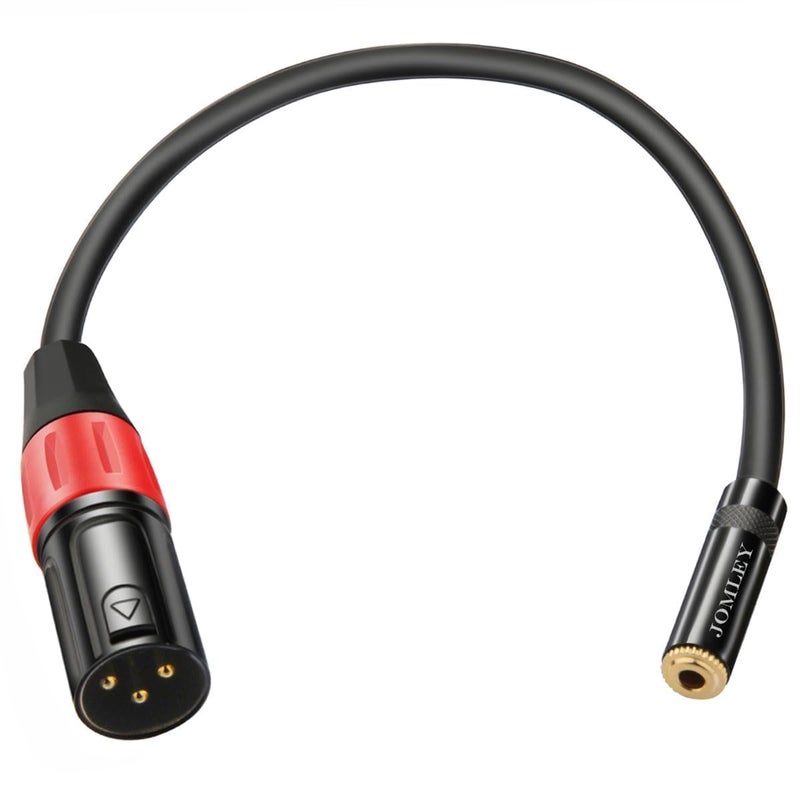 JOMLEY محول XLR إلى 3.5 مم، موصل ستيريو صوتي أنثوي 3.5 مم 1/8 بوصة إلى ذكر XLR - 1 قدم - Image 1